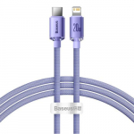 Baseus Kristallilike mobiiltelefoni kaabel Lilla 1,2 m USB-C Lightning
