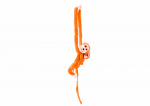 LEAN Toys Plush Monkey with Baby Mascot, Orange with Sound 70 cm