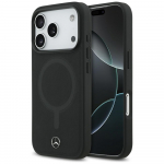 Mercedes Etui. Tassilaadne, sile nahk. MagSafe iPhone'ile 17 Pro, must