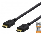 Deltaco HDMI-1020D HDMI kabel 2 m HDMI tp A (Standard) Must