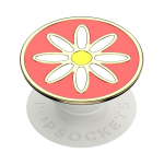 POPSOCKETS Enamel Quaint Daisy Coral Removable Grip with Standfunction Premium
