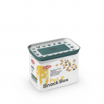 stefanplast Ristklikukujuline hermeetiline konteiner lemmikloomade silitamiseks 1,2L 10x15,5x12cm valge-roheline