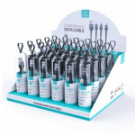 USAMS Komplekt U55 microUSB/USB-C/lightning 30szt zielony/green kabel pleciony aluminiowy 2A Fast Charging 1m