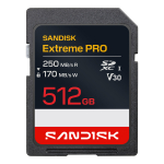 SANDISK SD Extreme Pro 512GB 250/170MB/s C10 UHS U3 V30 RPD2