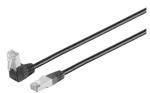 MicroConnect U/UTP CAT6 0,25M Black PVC 1 x 90