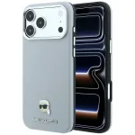 Case Karl Lagerfeld Grained Karl Head Metal MagSafe for iPhone 18 Pro Max / 17 Pro Max Gray
