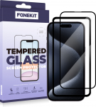 FoneKit Full Cover -panssarilasi, iPhone 15 Pro Max (IP 15 Pro max 2.5D full)