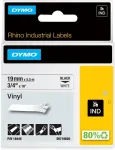 DYMO Rhino Industrial vinllint 19 mm x 5,5 m, must valgel (18445)