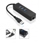 MicroConnect USB 3.2 Gen 1 HUB with Gigabit Ethernet Adapter, 3