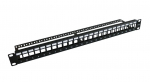 MicroConnect 19"" Blank patch panel, 24port, shielded 1U Metal,
