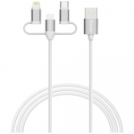 Verbatim Kaabli snkroonimine ja laadimine USB-A kuni Micro-B, USB-C, Lightning essentsiaalid 18W valge 32394
