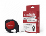 Capture 12mm x 4m Black on Transparent Plastic Tape