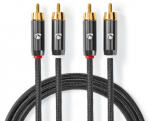 Nedis Kabelis 2x RCA - 2x RCA 1m