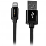 StarTech.com 2 m (6 ft) USB to Lightning kabel - Pikk iPhone / iPad / iPod laadurik - Lightning to USB kabel - Apple MFi sertifitseeritud - Must