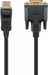 Goobay DisplayPort/DVI-D adapterkaabel 1.2, kullatud, 1 m