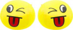 LEAN Toys Soft Ball Smiley Emoji Ball Yellow 9cm