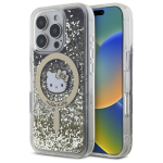 Hello Kitty HKHMP16LLGDIK iPhone 16 Pro 6.3" czarny zoty/mustakuldne kvakott Liquid Glitter Fever MagSafe