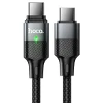 Magneetiline kaabel USB C kuni USB C Hoco QC3.0 PD 5A 240W 1,2 m U159 must
