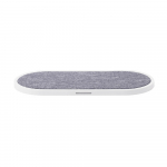 GEAR Wireless Dual QI Charger USB-C Port 2x10W White with Grey Textile