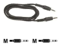 Mercodan Audio mini jack kaabel 20,0 m, Mini Jack male/male, must,