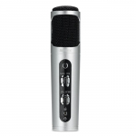 Remax K02 Microfone for Karaoke AND amp; AUX Mobile Devices Equalizer Android/iOS Rechargeable Silver