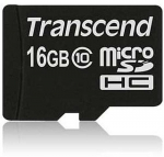 Transcend microSDXC/SDHC klass 10, 16 GB