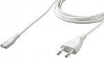 Fuj:tech CEE 7/16 C7 toiteskaabel, valge, 1 m (JT007-ST2-White-1m)