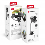 FORCELL F-GRIP Oval 17 cm auto-hoidja tuuleklaasile / armatuurdusile / ventilatsioonireguleerijale must