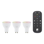 Eglo Connect.z lylamppu, GU10, RGB+CCT, 4,9 W, 420 lm, opaal, 3 kpl, kaugakatsandik (110398)