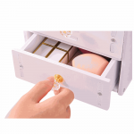 LEAN Toys Mini Dressing Table Makeup Mirror Drawer Ears Wooden White
