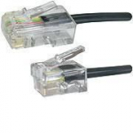 MicroConnect RJ11-RJ45 5M M/M Black 6P/4C-8P/4C
