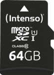 Intenso microSD-Card Class10 UHS-I 64GB mlukaart