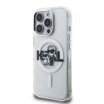 Karl Lagerfeld IML Glitter Karl ja Choupette Sketch MagSafe Case Apple iPhone 16 Pro Maxi