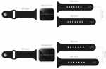 Fusion Accessories 38 / 40 / 41 / mm Must silikoonrihm M / L