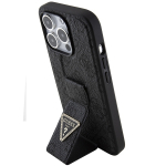 GUESS GUHCP15LPGS4TDK iPhone 15 Pro 6.1" tarny/must hardcase Grip Stand 4G Triangle Strass