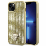GUESS GUHCP14SHDGTPD iPhone 14 / 15 / 13 6.1" zoty / kuldne kvakaaneline Rhinestone Triangle