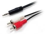 Equip Audiokabel 3.5mm/2xRCA St/St 2.50m must Polybeutel