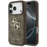 GUESS Telefonikinnitus iPhone 17 Pro jaoks, suur logo, pruun