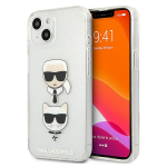 Karl Lagerfeld KLHCP13SKCTUGLS iPhone 13 mini 5.4" srebrny/hbedane kvakott Glitter Karl`s AND Choupette