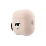 Karl Lagerfeld 3D logoga NFT Choupette'i pea silikoonkinnitus AirPods Pro 3 -le, roosa