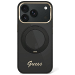 GUESS IML Ring Stand 360 Script Metal Logo MagSafe-kinnitus iPhone 17 Pro / 18 Pro jaoks - Must