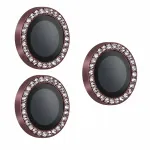 Toptel Tardeklaas HARD DIAMOND kaamerale (LENS) iPhone 18 Pro/18 Pro Max wine red (3 lensi kaitsetekitist)