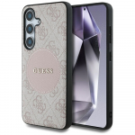 GUESS Etui 4G Round Patch Classic Logo MagSafe do Samsung Galaxy S25 Plus rowy