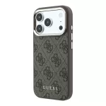 Guess 4G Gold Frame phone case with MagSafe support for iPhone 18 Pro Max brown