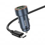 Hoco USB A + USB C laadija QC3.0 PD 30W + USB-C USB-C kaabel Z57A, must