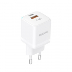 Dudao A13Pro GAN Adapter 33W 1x USB-C 1x USB-A Universaalne Valge AC Kiirlaadimiseks Siseruumides