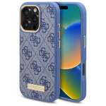 GUESS GUHMP16XU4GPRB iPhone 16 Pro Max 6.9" niebieski/sinine kvakott 4G Logo Plate MagSafe