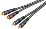 Goobay 2 x RCA -2 x RCA -helikaabel, 0,2 m (AVK 132-0020 Q 0,2 m)