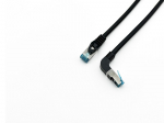 Equip Cat.6A S/Ftp Patch Cable, Angled To Straight Plug,