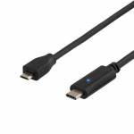 Deltaco USBC-1024 USB-kaabel USB 2.0 1 m USB A/Micro-USB B must